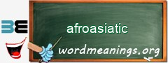 WordMeaning blackboard for afroasiatic